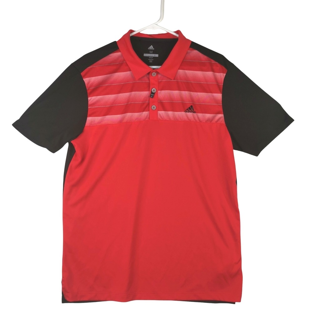 ADIDAS GOLF Polo Shirt UPF + 30 Men's Size M PIT TO PIT 23 In, Length 29 In.